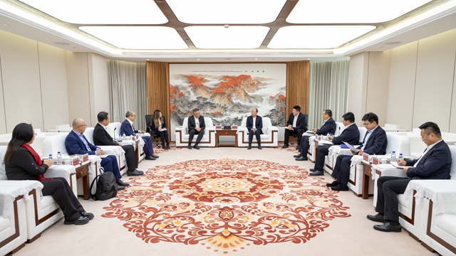 莫鼎革與安哥拉駐華大使內(nèi)圖、Sonangol代表團(tuán)舉行會(huì)談