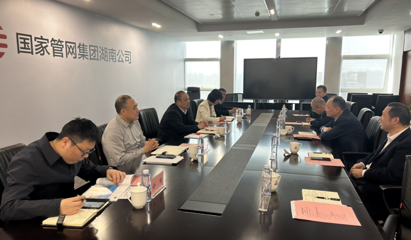 周鴻與國家管網(wǎng)湖南公司代表、黨委書記王現(xiàn)中舉行會談